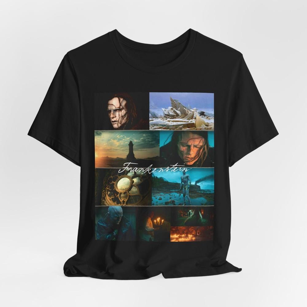 Frankenstein Dark Fantasy Collage Tee Iconic Scene Graphic Unisex Shirt