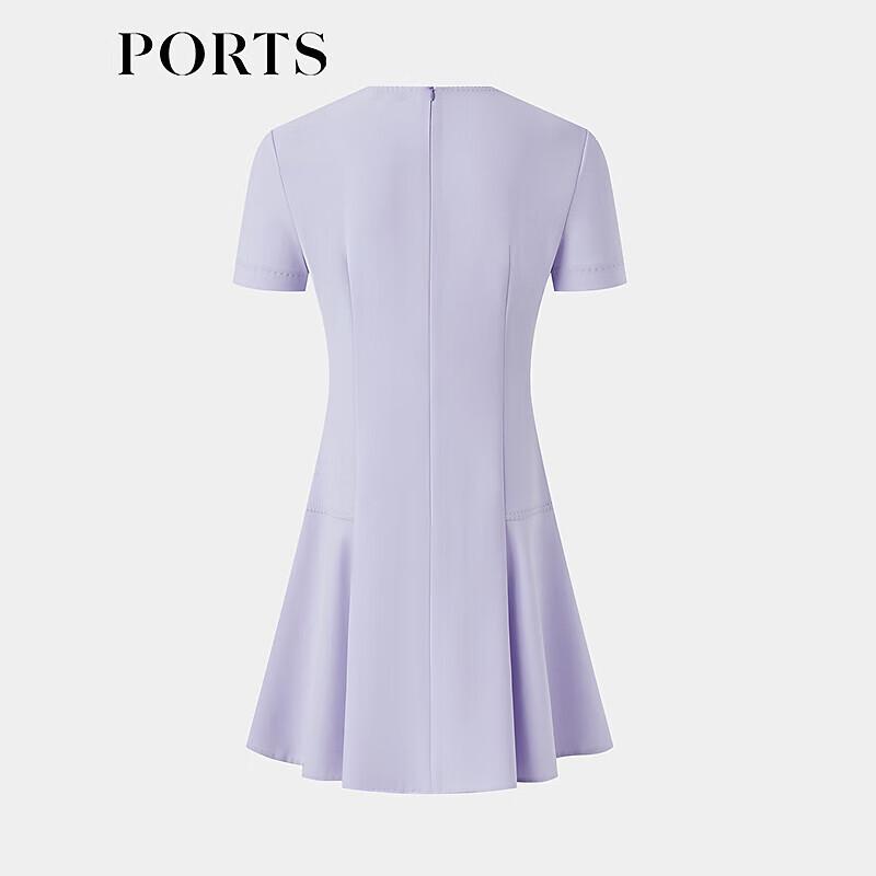 PORTS Women's Elegant Twilight Purple Pleated Midi Dress