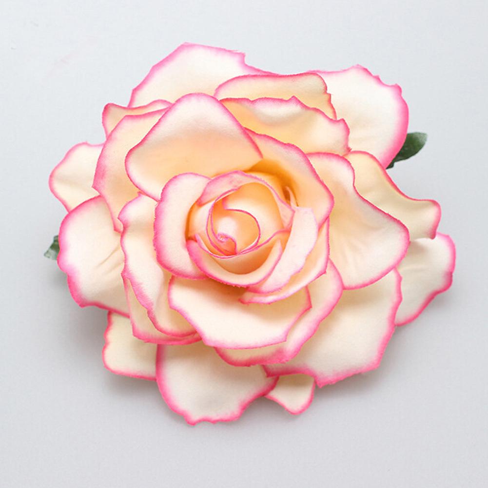 

1Pc Bridal Wedding Flocking Cloth Red Rose Flower Hair Clips Diy Elegant Hairpins Beautiful Sweet Hair Accessories For Women