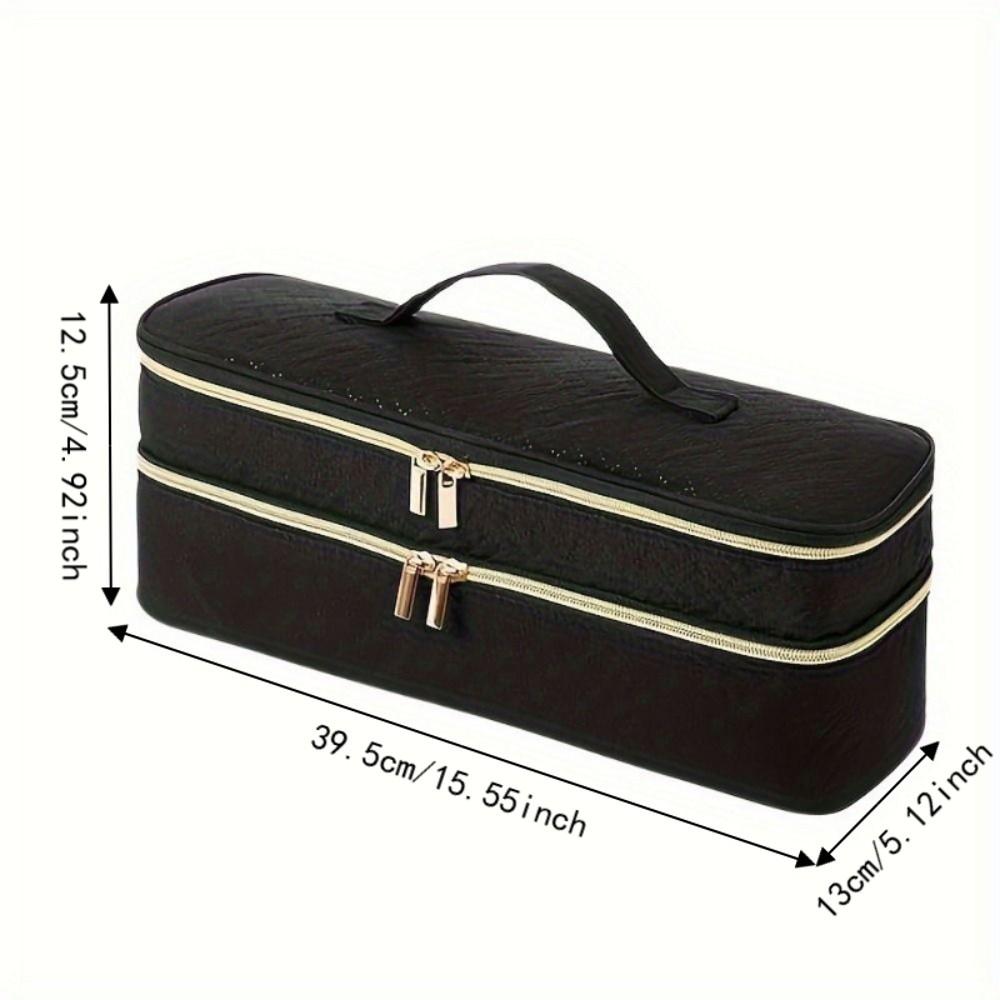 Double-Layer Hair Styling Tools Organizer Expandable Curling Iron Storage Bag  Home Storage