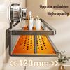 Wall-Mounted Aluminum Suction Cup Towel Rack & Bathroom Storage Shelf