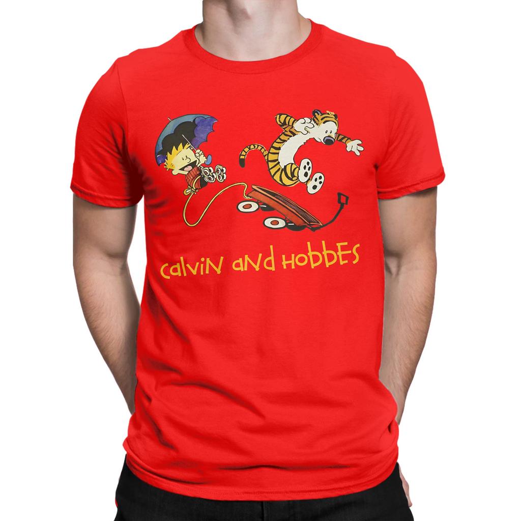 Calvin And Hobbes Graphic American Comic Novelty Graphic 100 Cotton Tshirt Calvin Tees Tops For Unisex