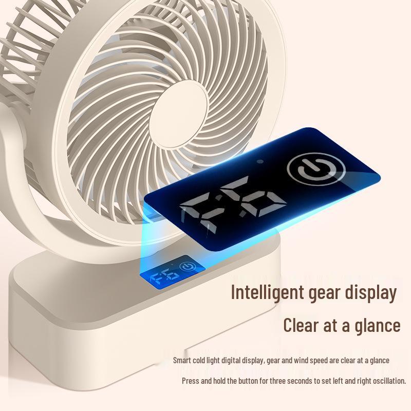 2026 Portable USB Rechargeable Oscillating Desktop Fan