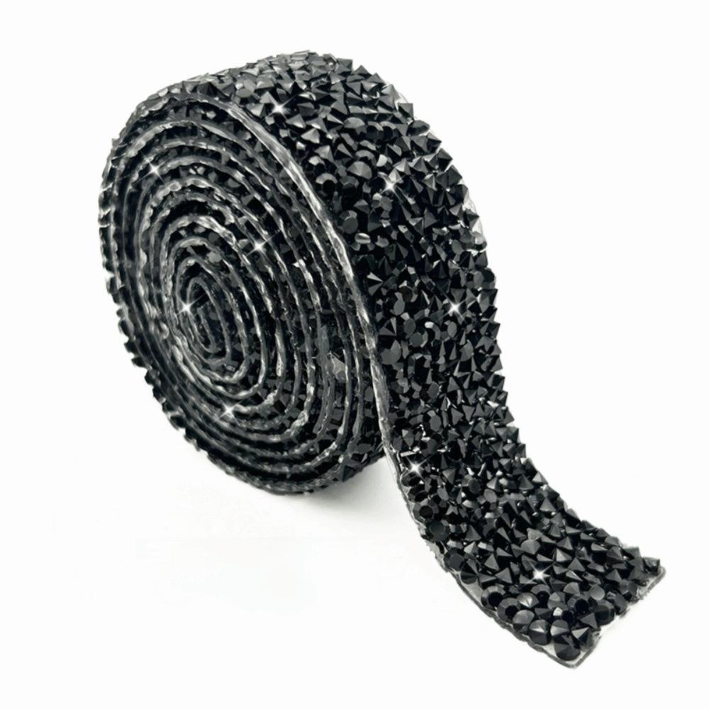 Decorative Strip Colorful Resin Rhinestone Shiny Flexible Rhinestone Strip Self Adhesive DIY Rhinestone Sticker Garment Decor