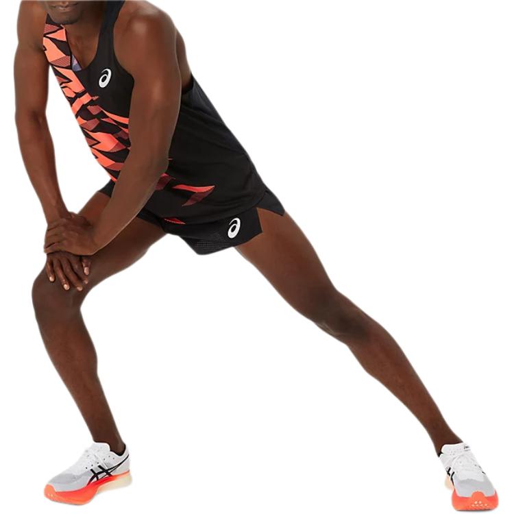 Asics Elastic Waist Lolo Print Loose Sports Shorts Men Bottoms Black 2091A667-001