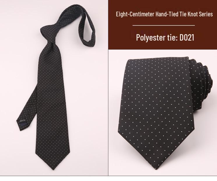 8cm Men's Formal Striped Plaid Tie for Business, Wedding, or Professional Wear - Black or Red, Korean Style
