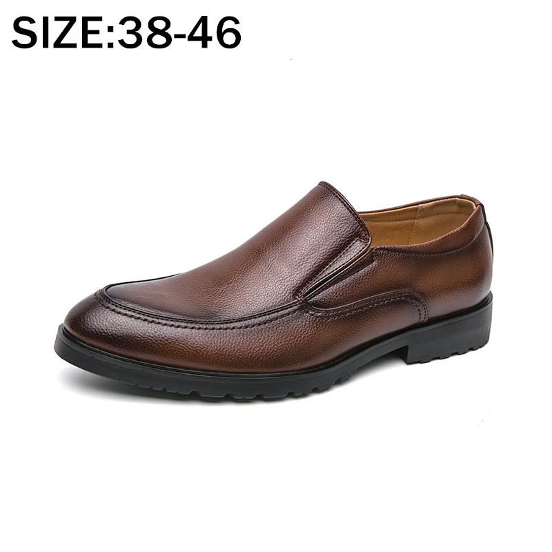 Neue hochwertige Herren Leder Slipper Große Größe 38-46 Slip-On Business- & Freizeitschuhe Bequeme Schuhe mit weicher Sohle Herren