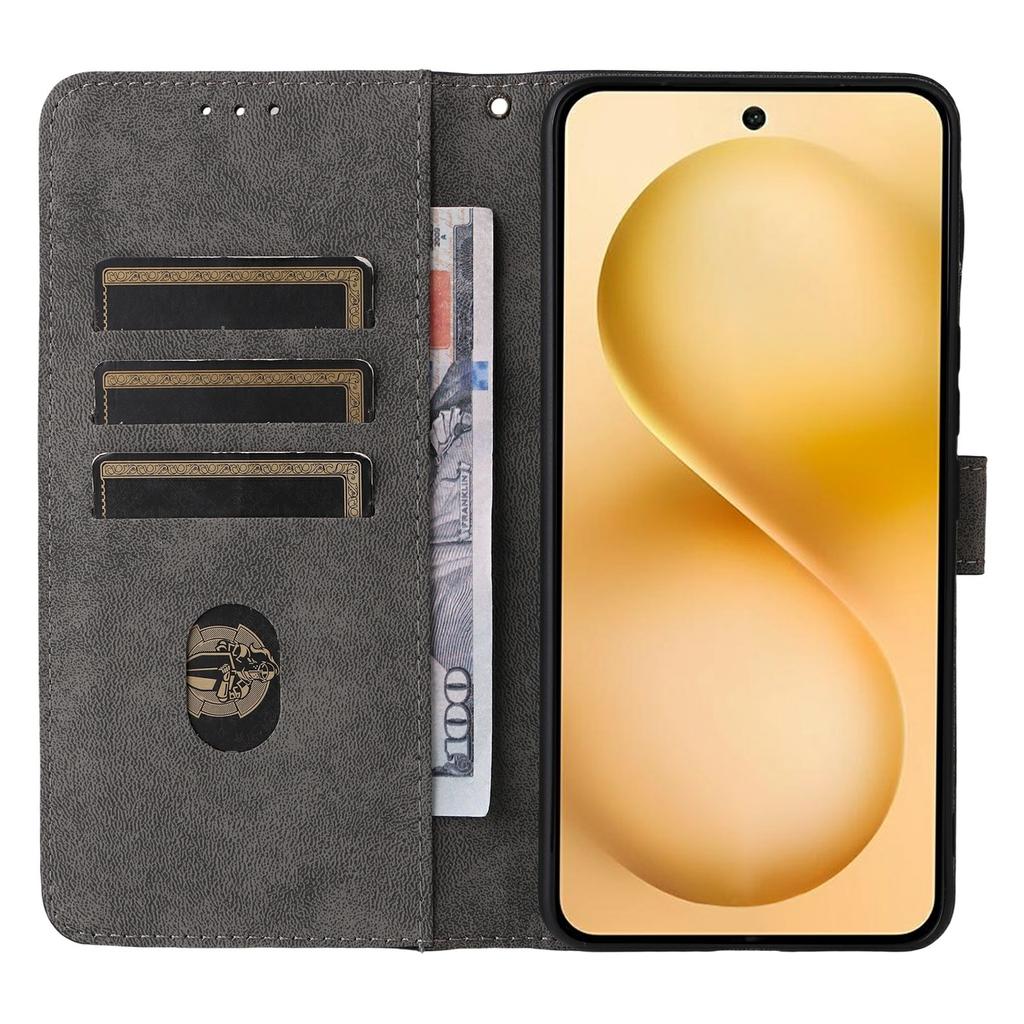 For vivo V60 5G Case Wallet RFID Blocking PU Leather Phone Cover Stand with Strap