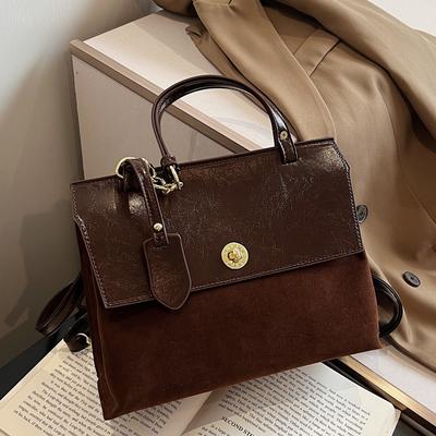 Retro High-End Women'S Bag, Fashionable And Textured Tote Bag, Simple Backpack, Foreign-Style Shoulder Bag.
