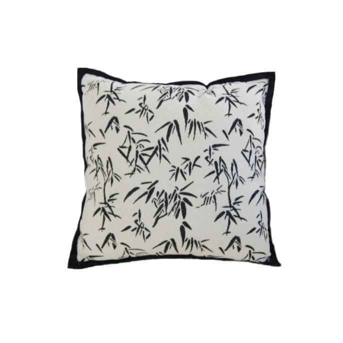 Chinese Style Light Luxury Velvet Pillowcase Retro Model Room Living Room Sofa Cushion Bay Window Pillow Zen Meaning