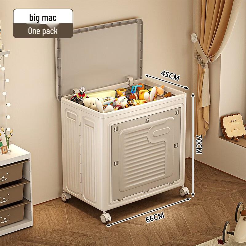 Handun Foldable Flip-Lid Storage Box with Wheels