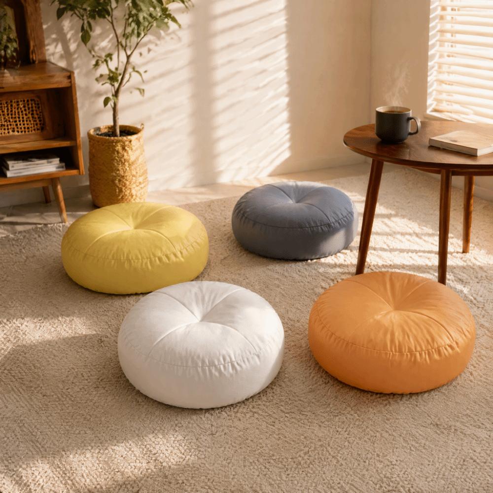 Non-Slip Tatami Mat Leather Futon Tech Fabric Floor Footstool  Bay Window