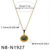 Stainless Steel Abalone Shell Necklace Women Heart Sun Water Drop Pendant Necklace Ins Fade Resistant Elegant Banquet Jewelry