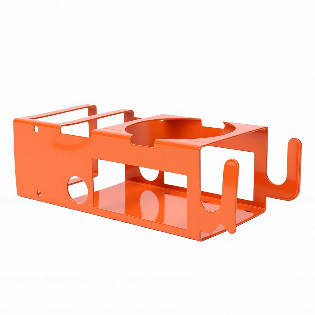 Orange Mug Drink Holder Wall Mounted Mug Cup Holder Multifunctional Woodworking Tool Organizer for Garage Workshop