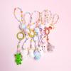 Flocking Pet Keyring Carabiner Bead Strap Key Holder