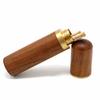 USK STORE Portable Toothpick Case, Stylish Wood Grain Design, Perfect Gift (Brown)
