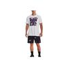 Under Armour Graffiti Letter Print Crew Neck Fitted Straight Cut Short Sleeve T-Shirt Men Tops White 1373745-100