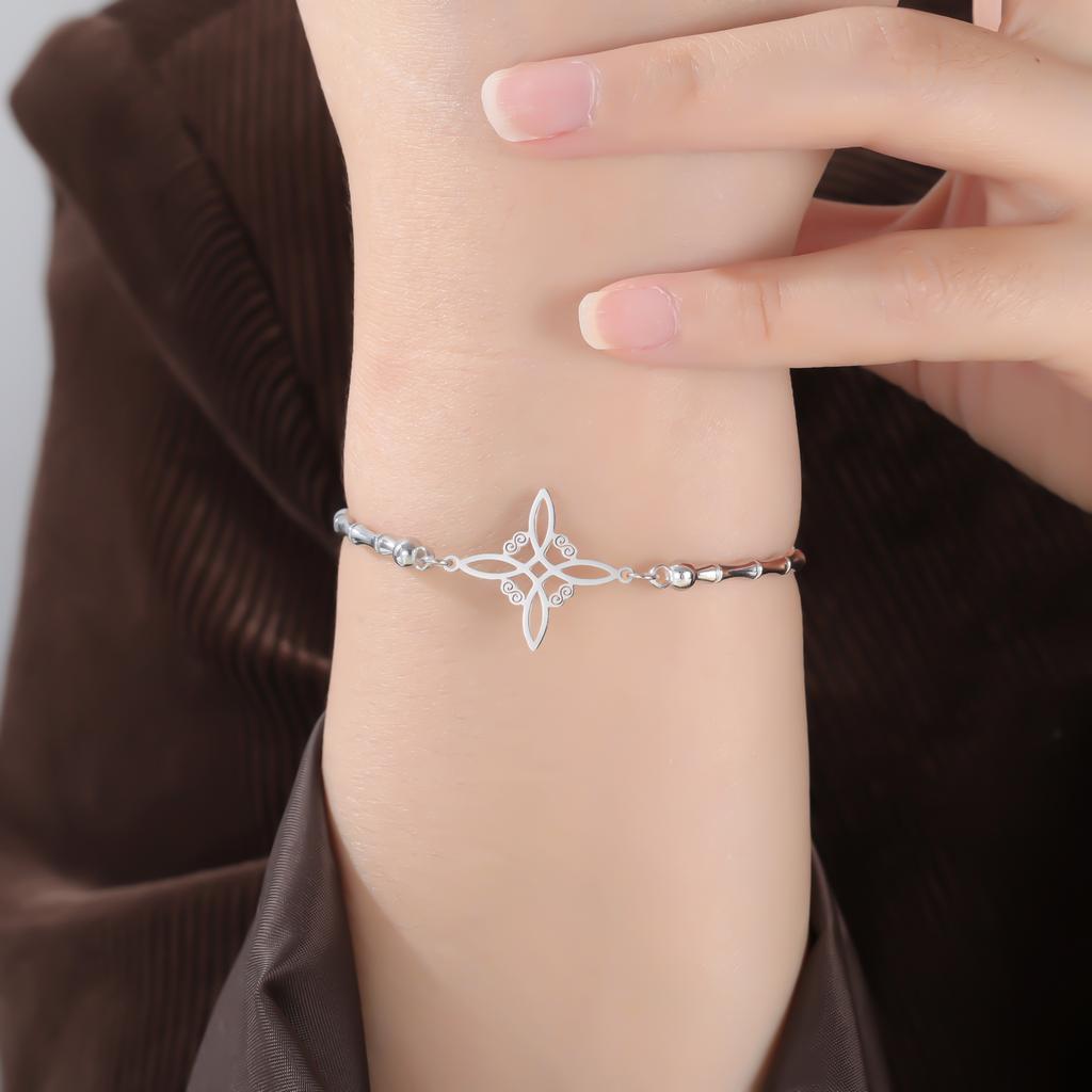 Classic Witch Knot Bracelet for Women Stainless Steel Fashion Celtics Knot Bracelets Wicca Amulet Jewelry Gift Wholesale