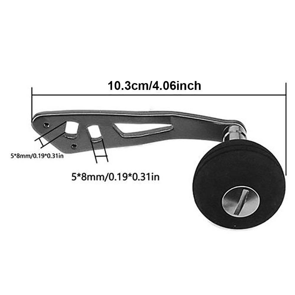Aluminum Alloy Fishing Reel Handle EVA Oval Grip Spinning Reel Handle Single Rocker Arm Fishing Accessories for Men