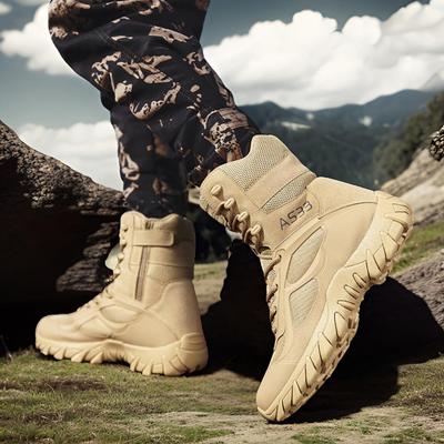 Men's Outdoor High-top Tactical Military Boots Men's Hiking Hiking Shoes Camping Professional Training Boots Combat Outdoor Sports Boots