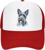 Scottish Terrier Portrait Trucker Hat Watercolor Dog Breed Mesh Baseball Cap Adjustable Outdoor Headwear