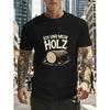 European Sizes Summer 2025 New Men'S Stylish Casual Outdoor Short-Sleeve Round-Neck T-Shirt with The "Me And My Holz" Graphic Print