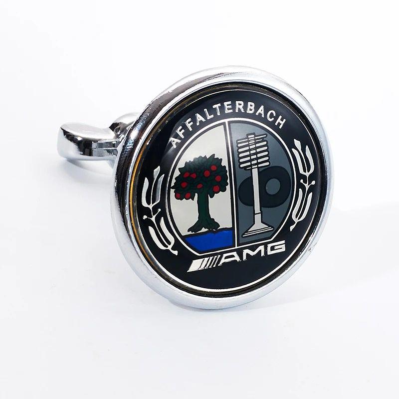 45mm Car Front Emblem Badge Modified Bonnet Chrome Hood Cover for Mercedes Benz AMG W203 W204 C E S Class W210 W211 W220 S43H