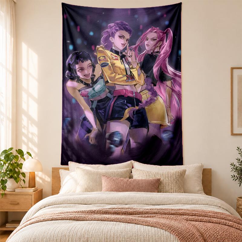 Tapiz Cazadores de Demonios Kpop alta calidad para decorar paredes de sala de estar, dormitorio, residencia estudiantil ideal como arte de pared para dormitorio o regalo de vacaciones