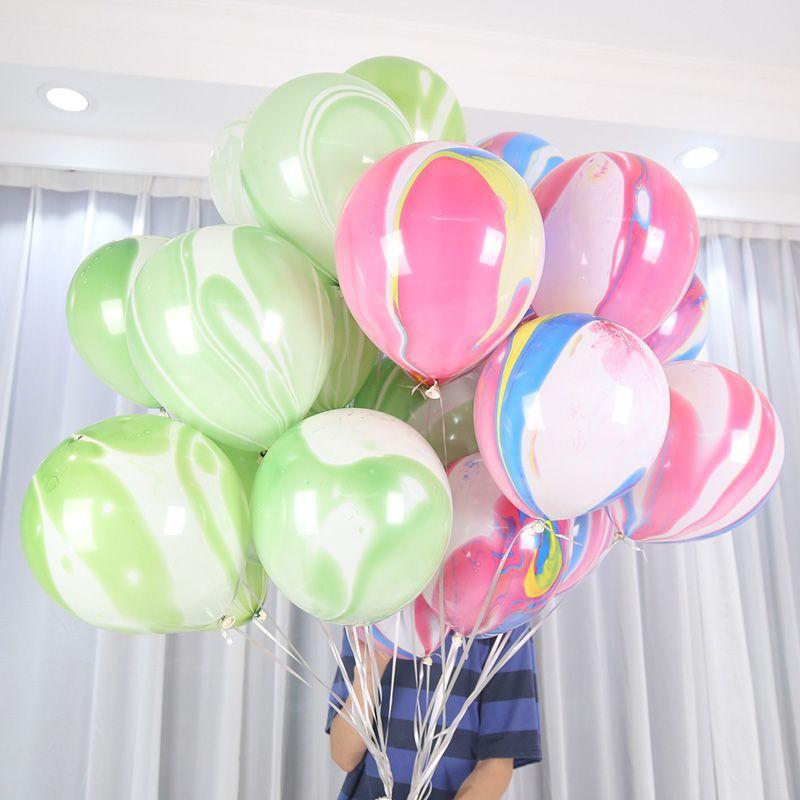 Agate Color Cloud 10 Inch 12 Inch Marble Pattern Latex Balloon Birthday Set Wedding Banquet Atmosphere Arrangement