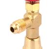 1/4''‑5/16'' Brass  Control Valve for Refrigerant Charging Hose R410A Brass  Control Valve Valve  Control Valve