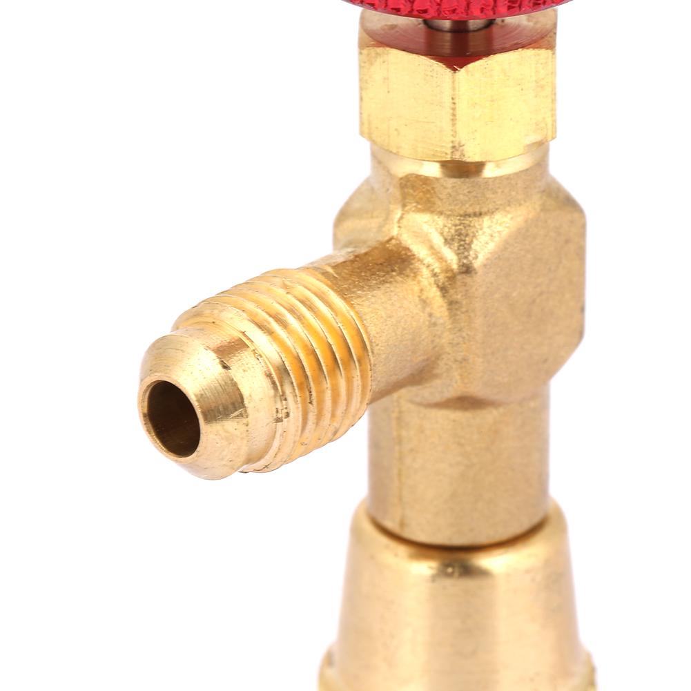 1/4''‑5/16'' Brass Control Valve for Refrigerant Charging Hose R410A Brass Control Valve Valve Control Valve