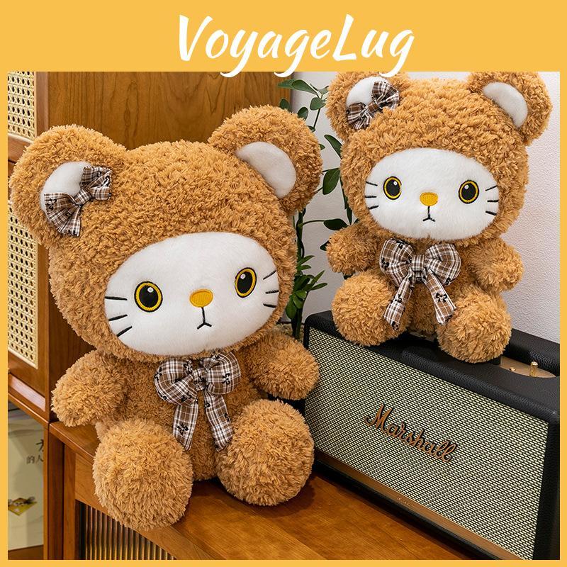 Bear Little Bowknot Cat Cartoon Plush Toys Soft Fill Doll Children Gift Birthday