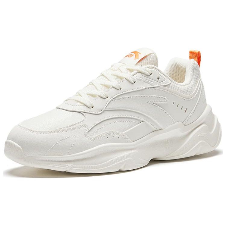 Anta Comfortable Versatile Lightweight Durable Breathable Low-Top Casual Shoes Women Sneakers White Orange 122348812-5