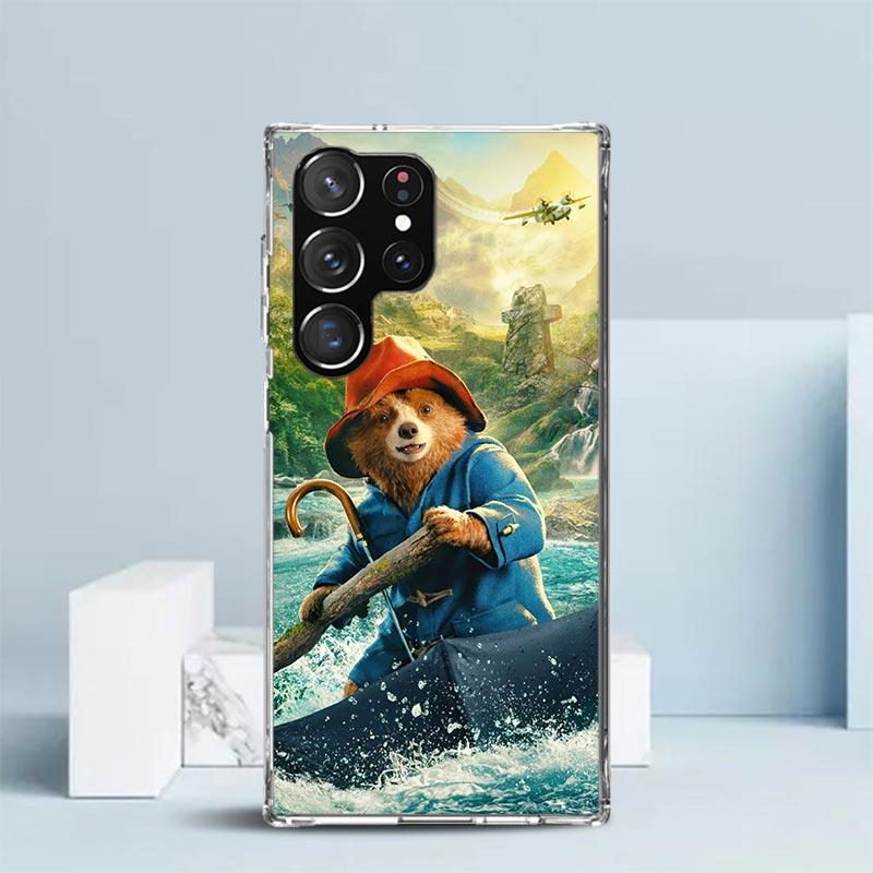 Cute P-PaddingtonS Bear Soft Cover for Samsung Galaxy S25 Edge S26 S24 S23 Ultra Phone Case S22 S21 Plus S20 FE Print Pattern Sh