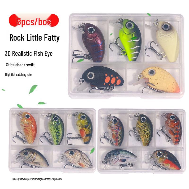 Outdoor Mini Lure Set: Little Fatty Simulated Bait for Cross-Border Fishing