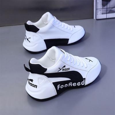 Wiosna i lato oddychające buty typu „dad shoes” buty skórzane dla par nowe codzienne sneakersy podwyższające