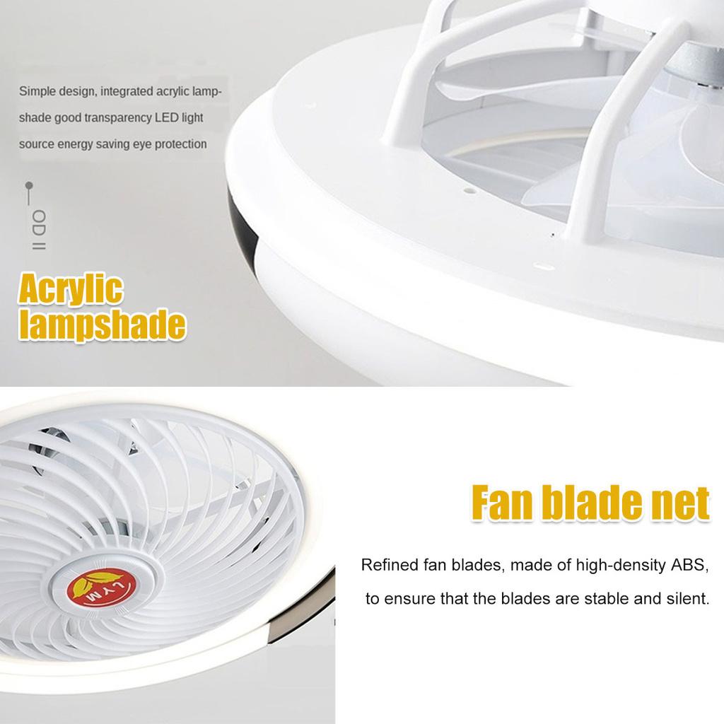 Electric Fan 50cm Intelligent Ceiling Fan with Lamp Bedroom Decorative Ventilator Lamp Smart APP Control With Remote control