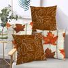 Autumn Leaf & Acorn Patterned Decorative Throw Pillows Polyester pillowcase, sofa decorative cushion cover, bedside throw pillow