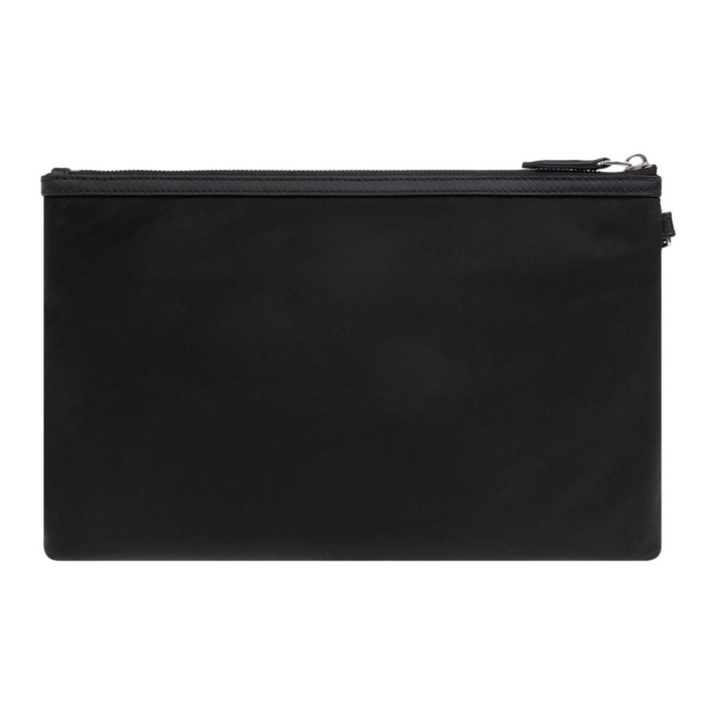 Bally Code Zipper Stripe Design Nylon Clutch Men Clutch Black MAM00YNY286U901P
