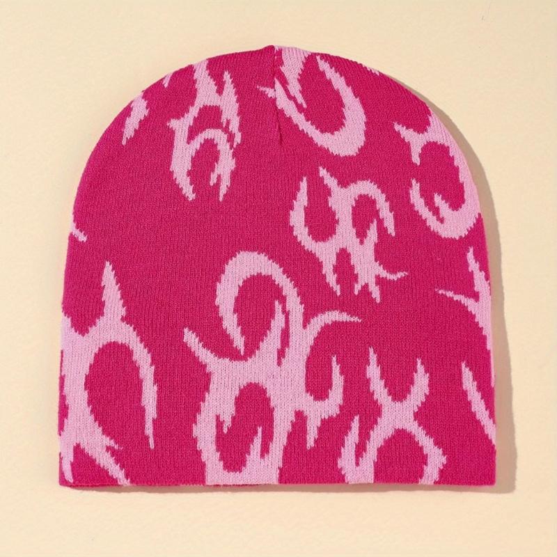Adult Teens Christmas Jacquard Knitted Hat Winter Warmer Cycling Windproof Hat