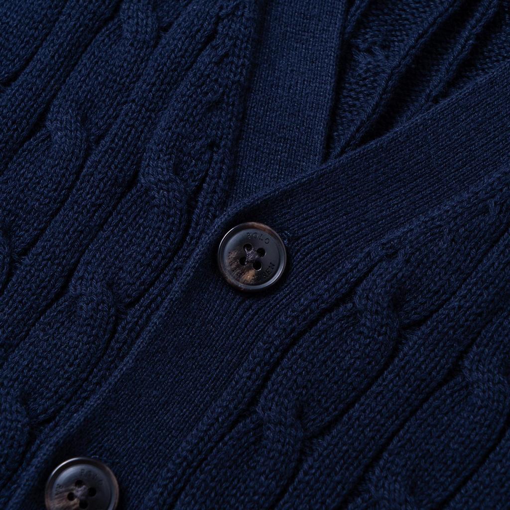 Polo Ralph Lauren Sweater Pony Embroidered V-Neck Single-Breasted Long Sleeve Kids Sweater Navy-Blue 323925717-006