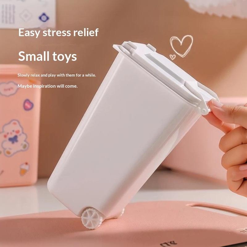 1Pcs Portable Mini Office Desk Trash Bin Pen Holder Office Supplies Storage Box Made Durable Plastic Home Supplies