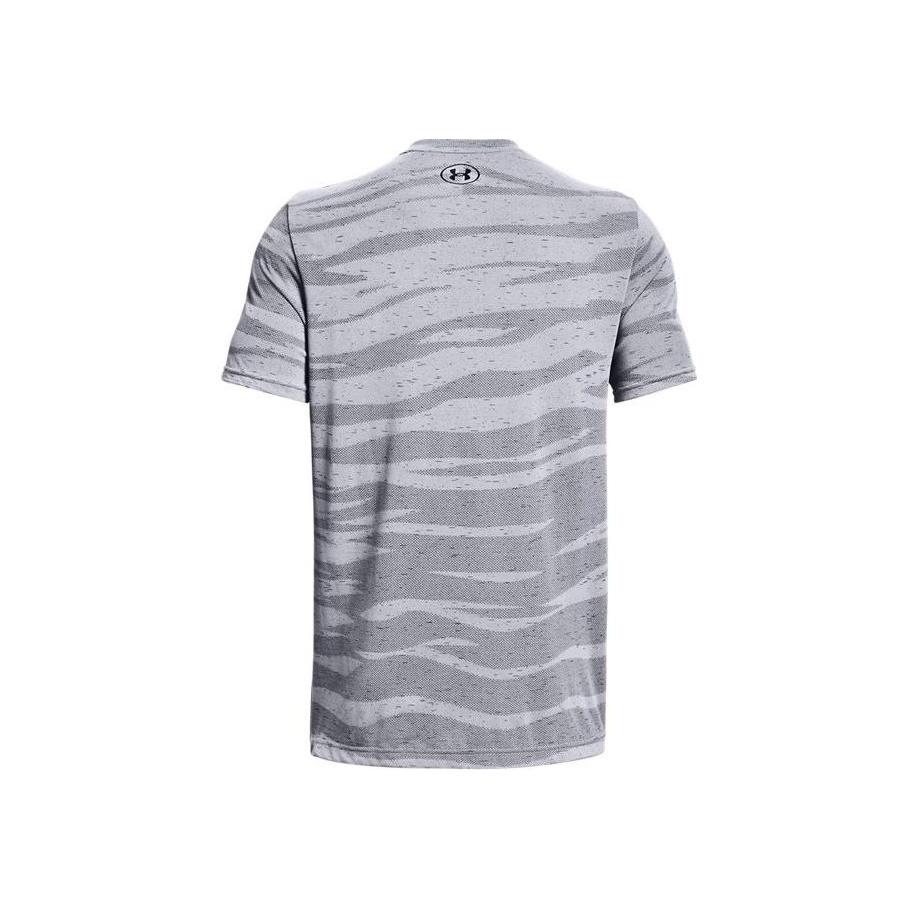 Under Armour Logo Print Pullover Crew Neck T-Shirt Men Tops Grey 1373726-011