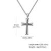Stylish Men's Cross Necklace,Stainless Steel Silver Color Cross Pendant Necklace,Christian Religious Faith Easter Jewelry Gift