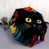 1pc Cat Flowers Automatic Folding Umbrella - Compact 8-Rib Design, Durable Plastic & Iron, Lightweight for Outdoor Daily Use055