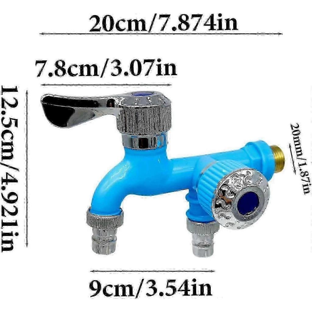 2026 Hot!! Washing Machine Faucet, Dual Control Water Diverter - Thick Ergonomic Handle - Laundry Tub Faucet, Dual Control Washing Machine Faucet with