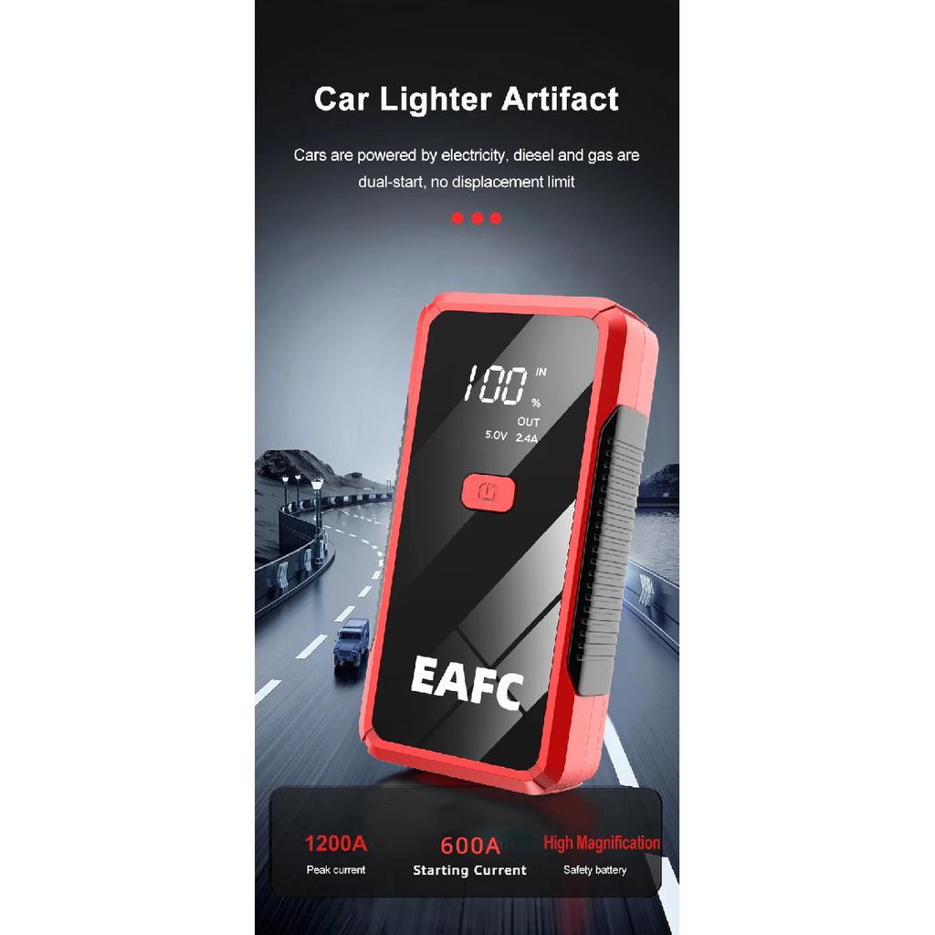 2000A/1200A/600A Car Battery Charger Booster Jump Starter Power Bank 12V Battery Booster for Portable AUTO Booster JumpStarter