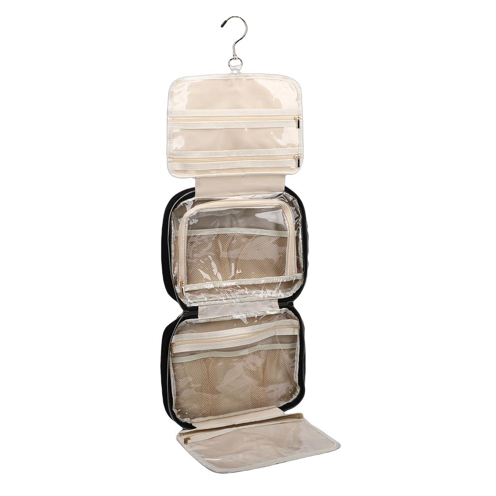 Travel Size Toiletry Bag Women Portable Large Capacity Cosmetic Bag with Hanging Hook Water Proof Makeup Accessories Shampoo Container