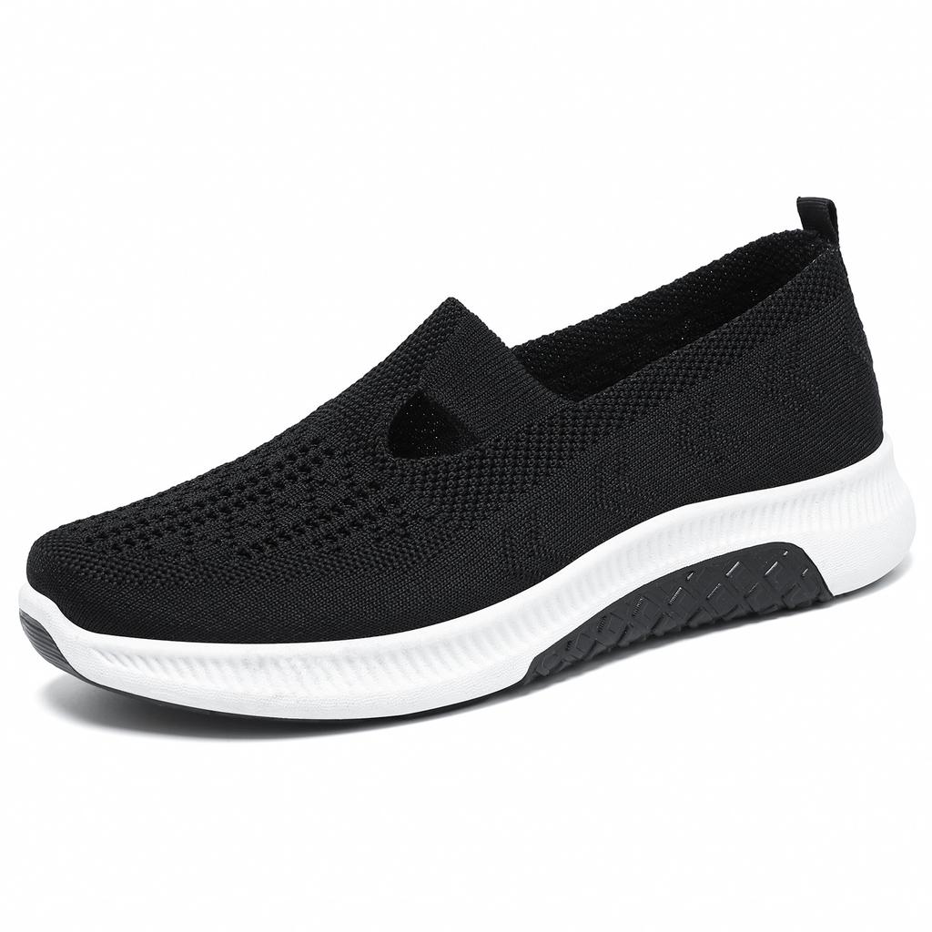 Women Shoes Spring Elderly Mom Shoes Breathable Soft Sole Slip On Casual Shoes Walking Shoes Casual Daily Comfortable Lightweight Sneakers