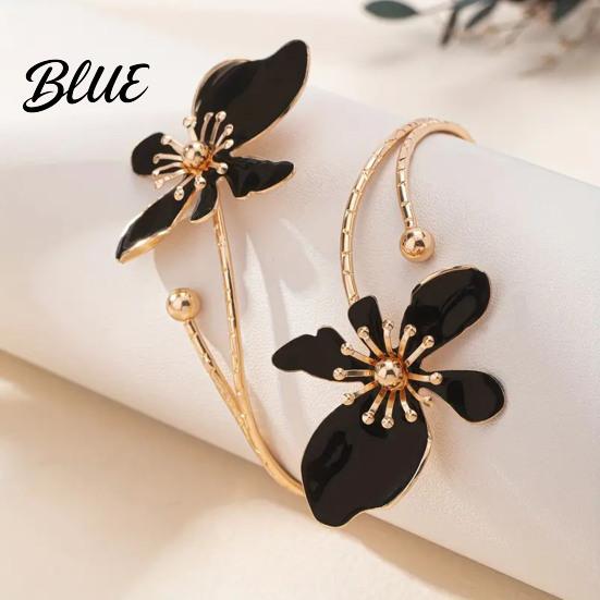 Feminine Armlet Bracelet Flower Arm Cuff Women Upper Adjustable Open